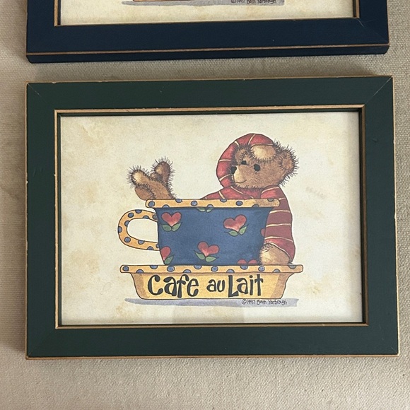 Teddy Bear Cafe au Lait Wall Art Set - Picture 3 of 6